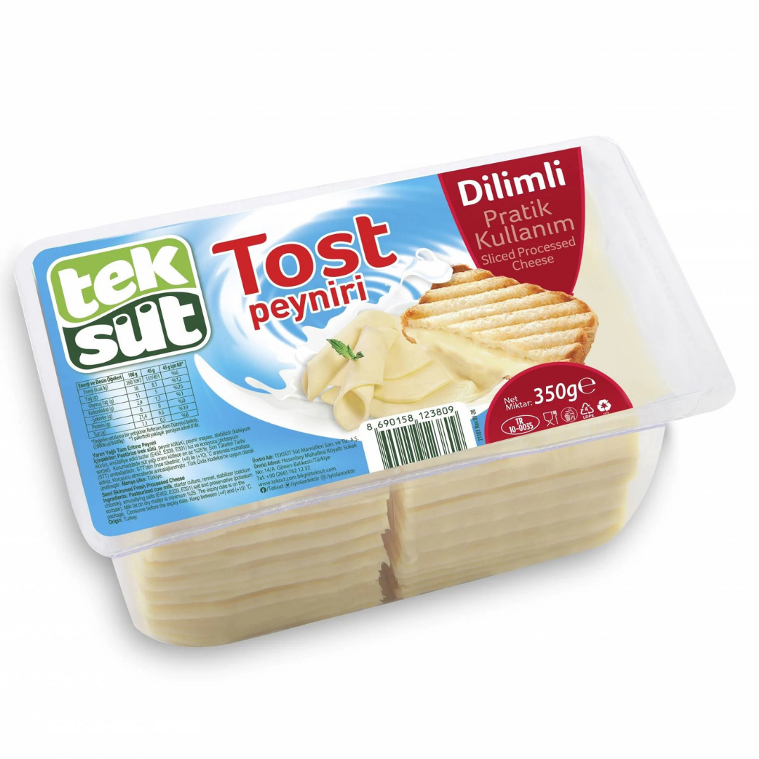 Teksüt Käse-Kashkaval Aufschnitt 350 g - Authentischer Geschmack 